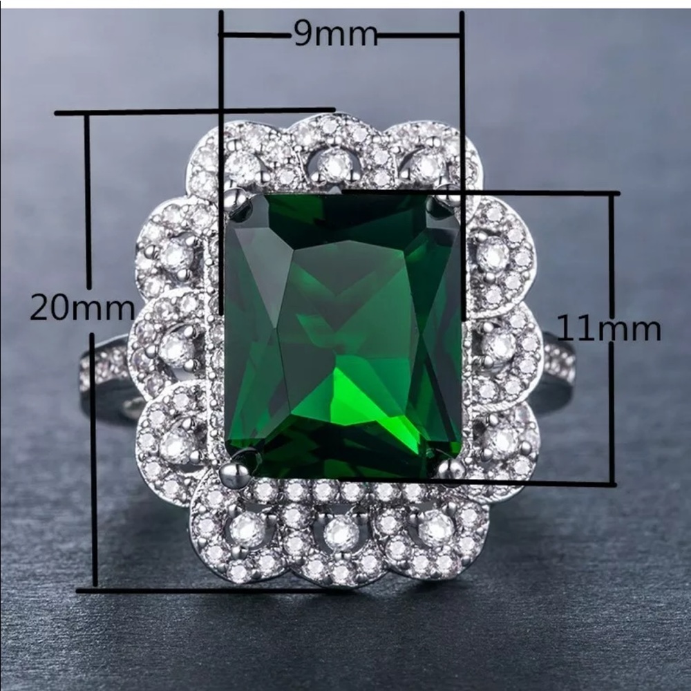 New 925 Sterling Silver Platinum Plated Diamond - Picture 5 of 5